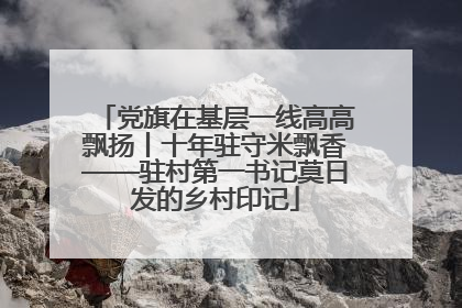 党旗在基层一线高高飘扬丨十年驻守米飘香——驻村第一书记莫日发的乡村印记